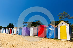 Beach huts Oleron island