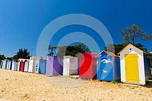 Beach huts Oleron island photo
