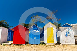 Beach huts Oleron island photo