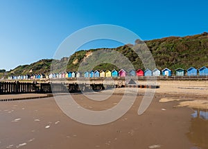 Beach huts at Overstrand in Norfolk