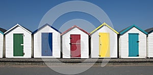 Beach Huts at Paignton, Devon, UK.