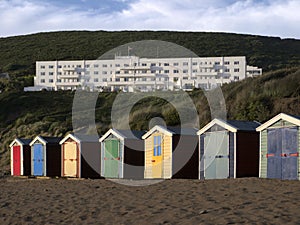 Beach huts saunton sands devon