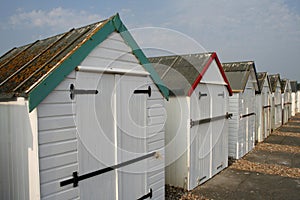 Beach huts on seafront