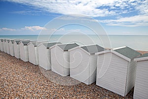 Beach huts seaside chalet england