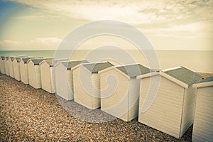 Beach huts seaside chalet england