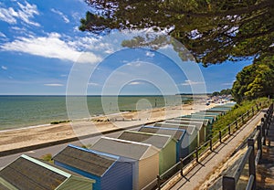 Beach Huts at Solent Beach, Hengistbury Head, Bournemouth, Dorset, England