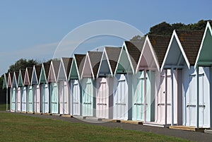 Beach Huts at Southsea. Hampshire. UK