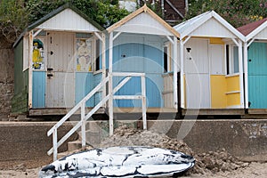 Beach huts on swanage beach