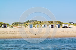 Beach huts on Texel island, Netherlands