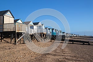 Beach Huts at Thorpe Bay, Essex, England, United Kingdom