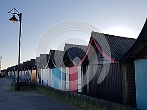 Beach huts in the winter