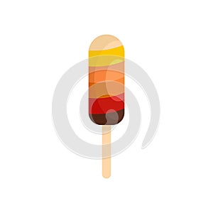 Beach ice cream icon, flat style