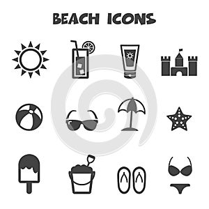 Beach icons