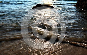 Beach idyll, sand and stones