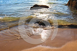 Beach idyll, sand and stones