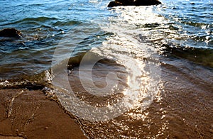 Beach idyll, sand and stones