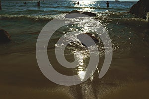 Beach idyll, sand and stones