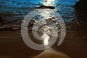 Beach idyll, sand and stones