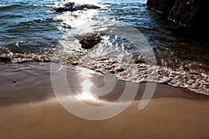 Beach idyll, sand and stones