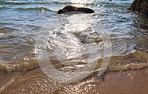 Beach idyll, sand and stones