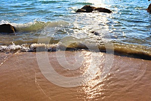 Beach idyll, sand and stones