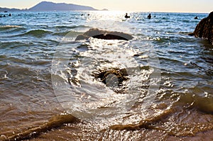 Beach idyll, sand and stones