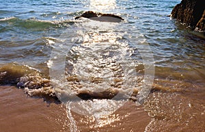 Beach idyll, sand and stones