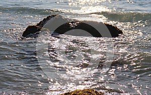 Beach idyll, sand and stones