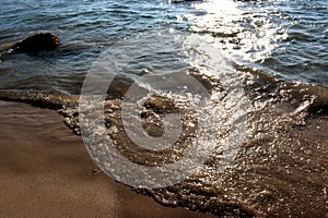 Beach idyll, sand and stones