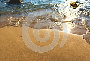 Beach idyll, sand and stones