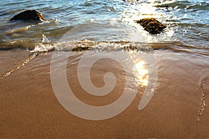 Beach idyll, sand and stones