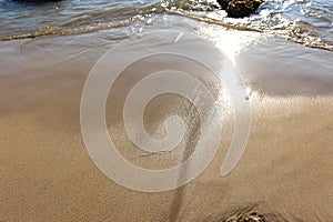 Beach idyll, sand and stones