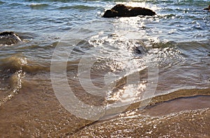 Beach idyll, sand and stones