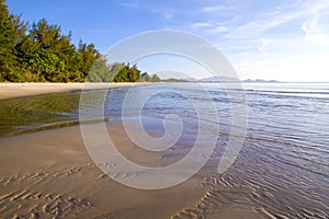 Beach idyllic with sunhine morning at Ban Krut