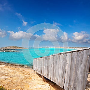 Beach Illetas Illetes in Formentera near Ibiza