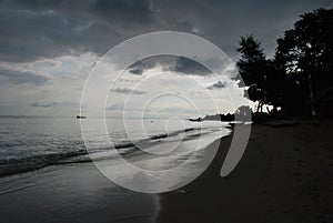 Beach Indonesia at dusk