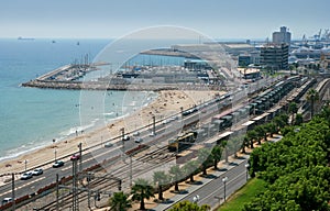 Beach and industry, Tarragona