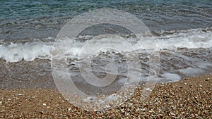 The beach on Ionian Sea at luxury hotel