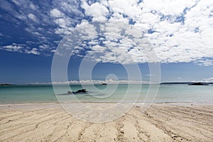 Beach on the island of Herm, UK