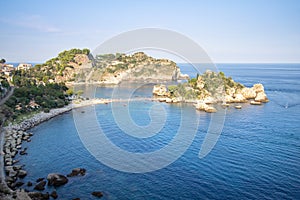 Island Isola Bella at Taormina, Sicily island, Italy