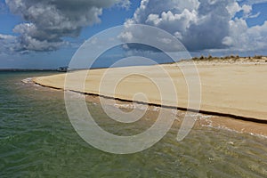 Beach on an island in Ria Formosa, Portugal