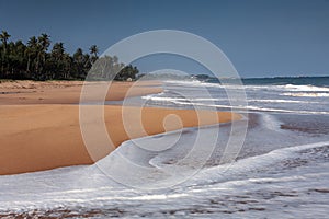 Beach on the island of Sri Lanka