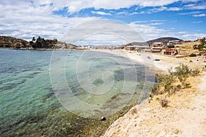 Beach on Island of the Sun, Titicaca Lake, Bolivia