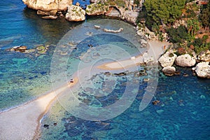 Beach of Isola Bella, Taormina, Sicily, Italy