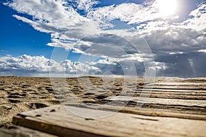 Beach Italy Sardinia clouds sky Muravera photo