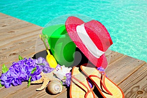 Beach Items by Pool