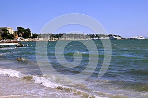 Beach of Juan les Pins in France