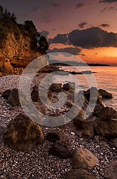 The beach in Kalamata