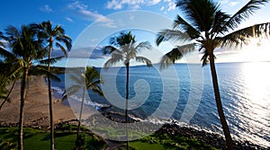 Beach at Kamaole Beach park II in Kihei Maui