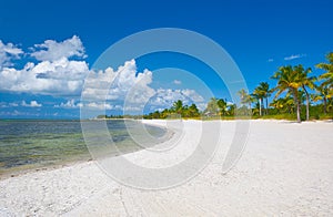 Beach in Key West Florida near Miami with blue sky